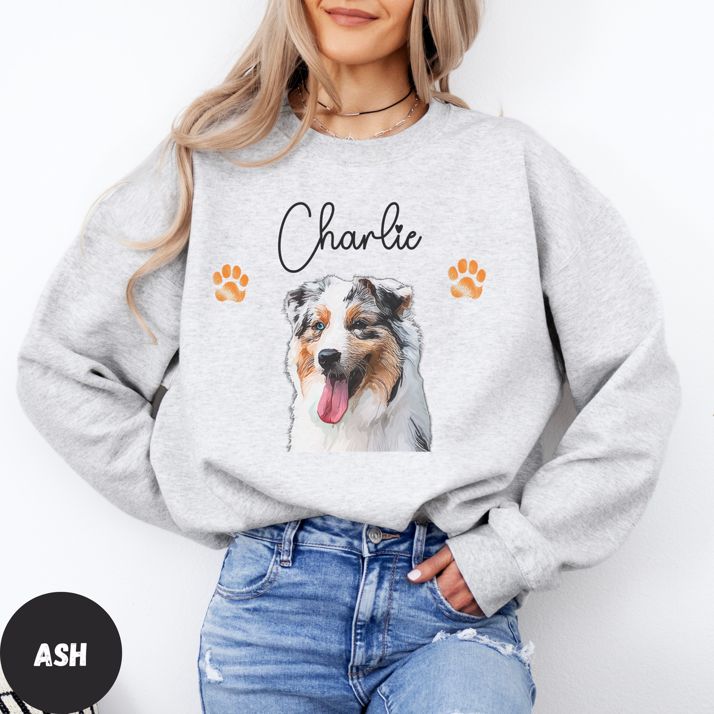 Custom Pet Portrait Sweatshirt – A Cozy Tribute to Your Fur Baby