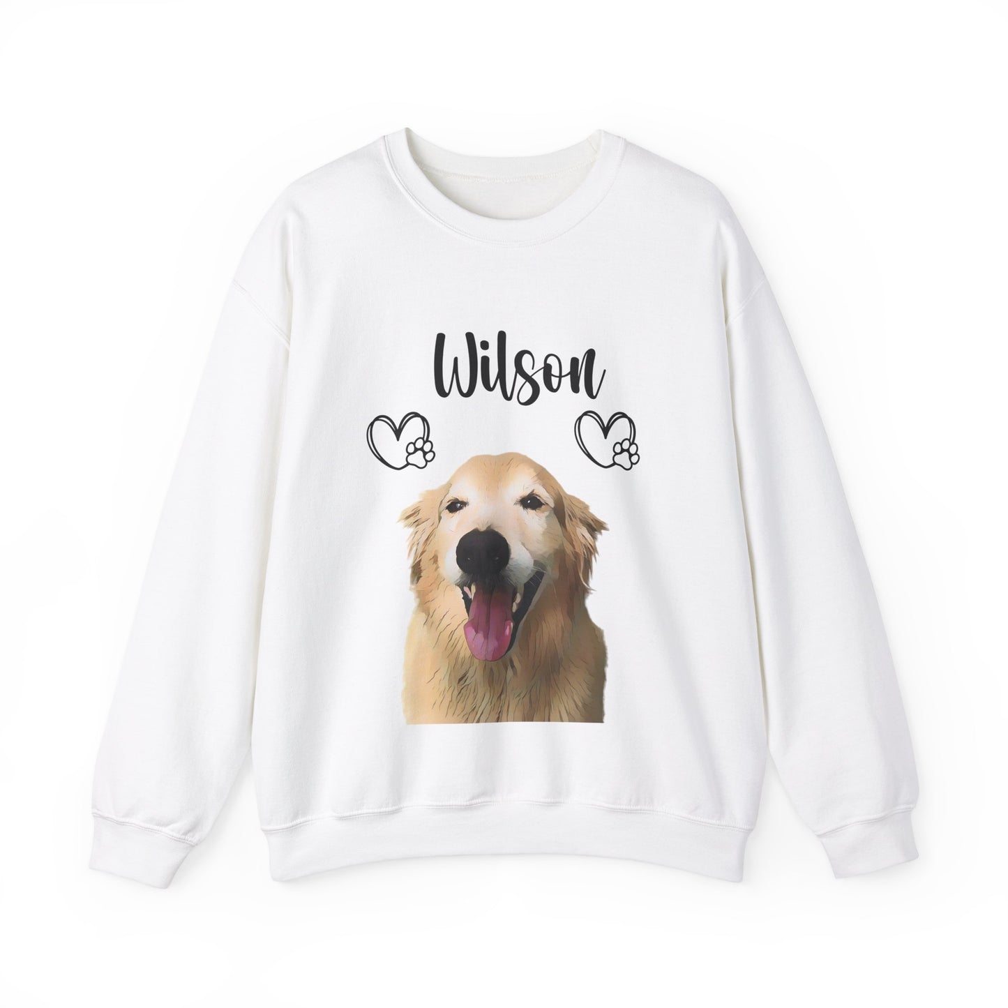 Custom Dog Face Sweatshirt Sand