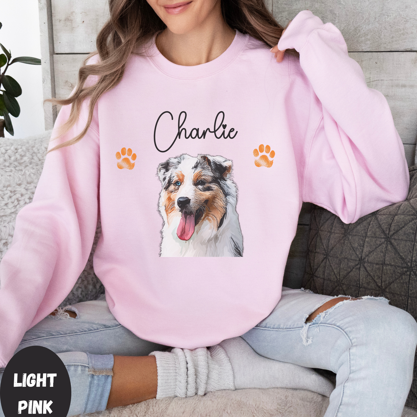 Custom Pet Portrait Sweatshirt – A Cozy Tribute to Your Fur Baby