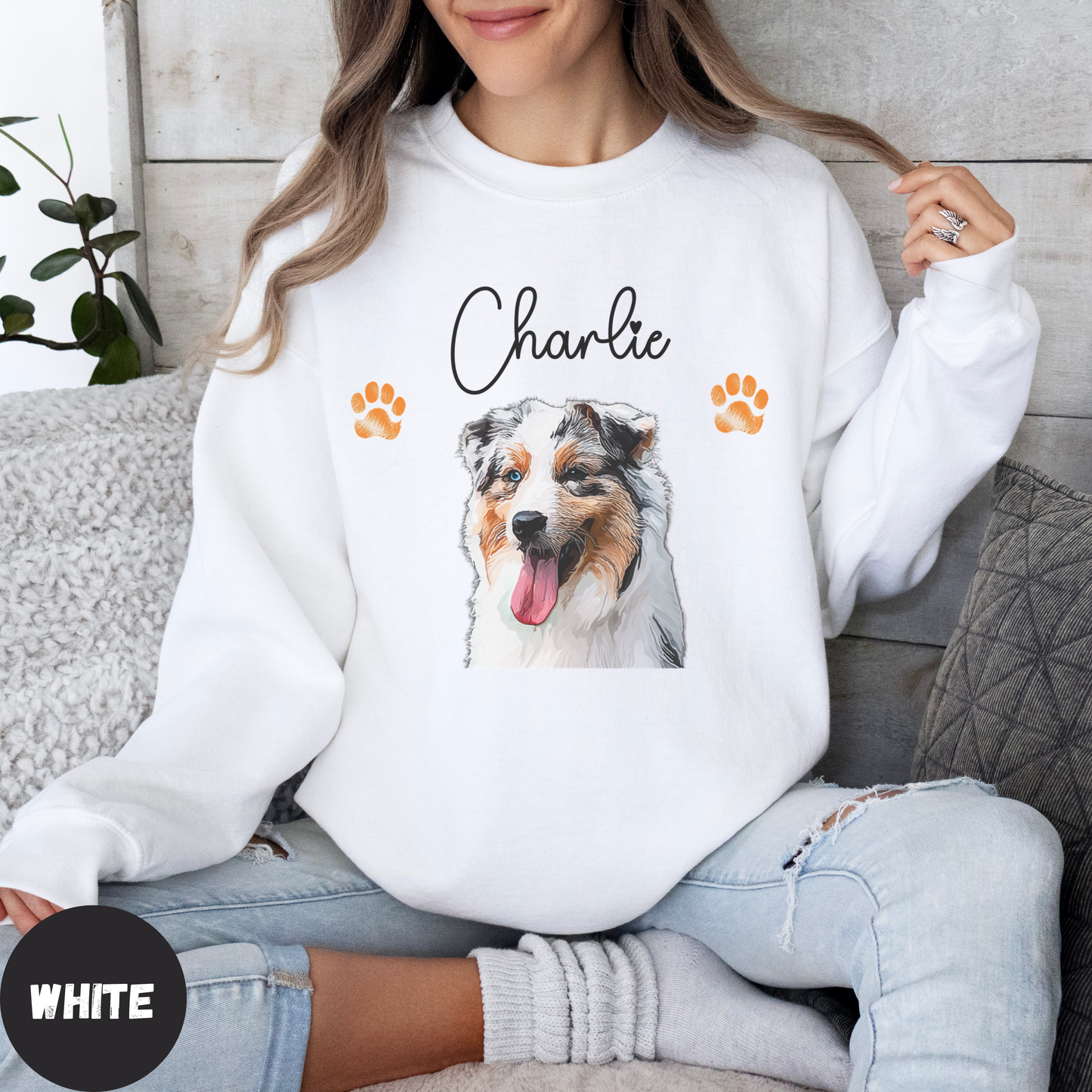 Custom Pet Portrait Sweatshirt – A Cozy Tribute to Your Fur Baby