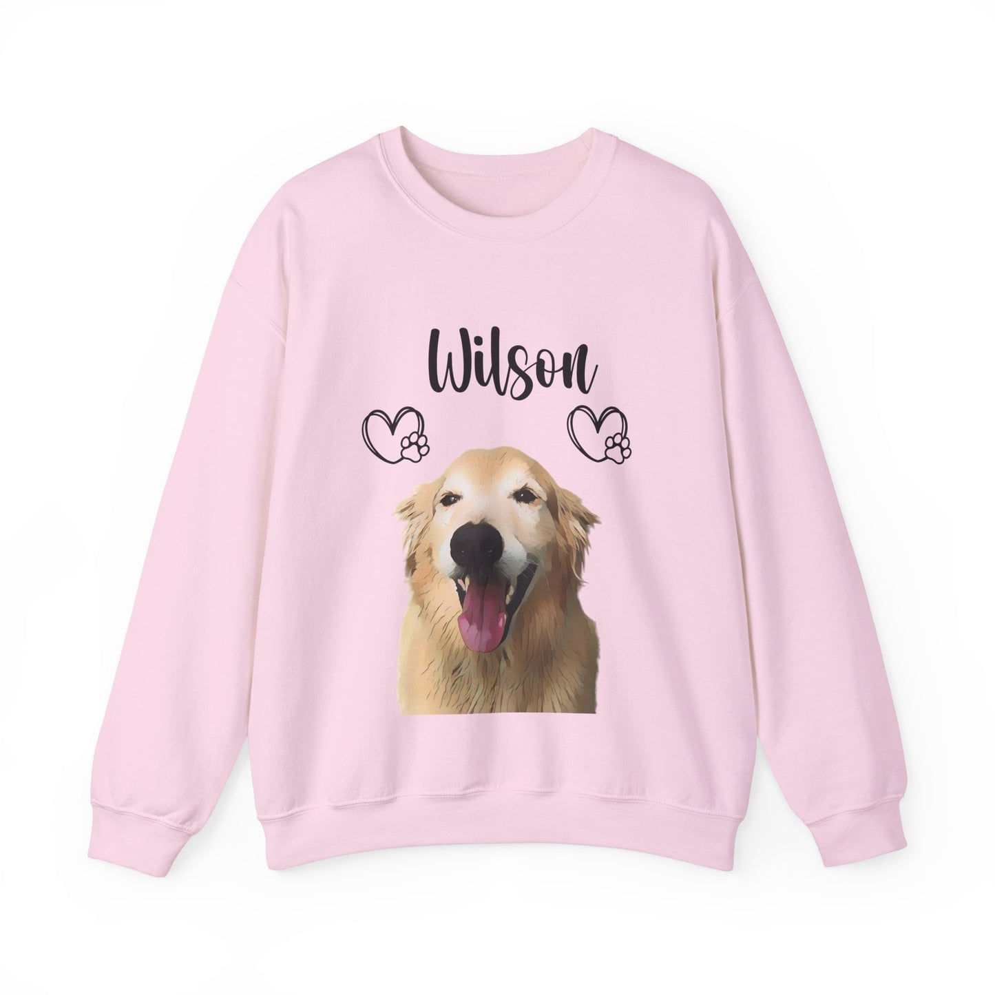 Custom Dog Face Sweatshirt Sand