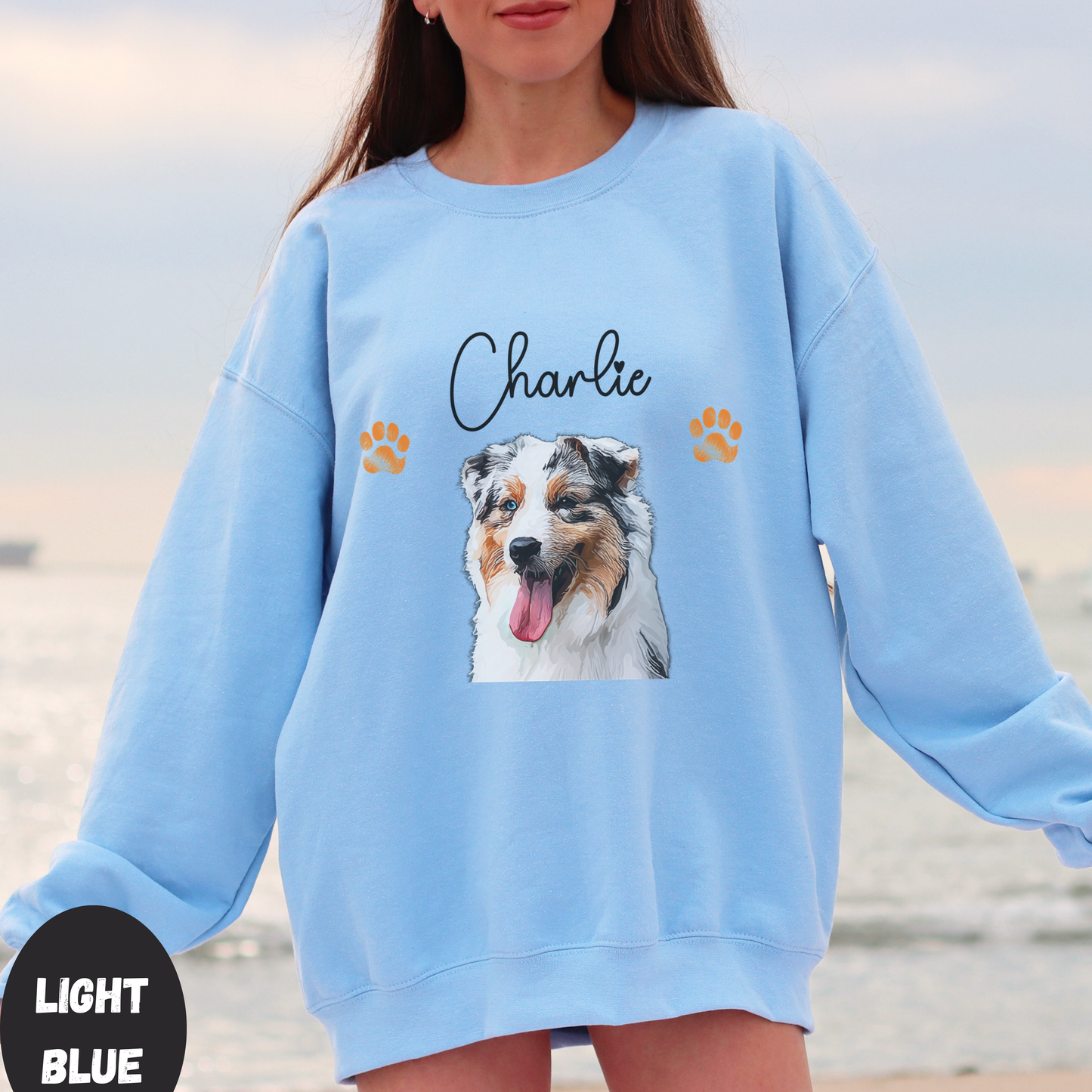 Custom Pet Portrait Sweatshirt – A Cozy Tribute to Your Fur Baby