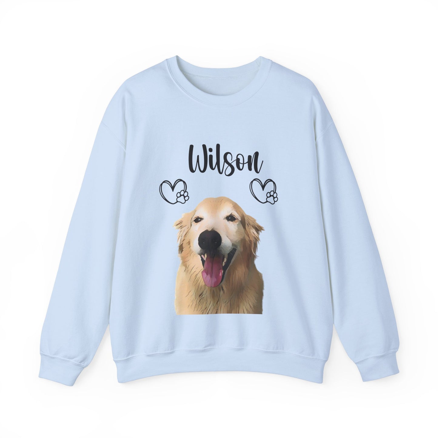 Custom Dog Face Sweatshirt Sand