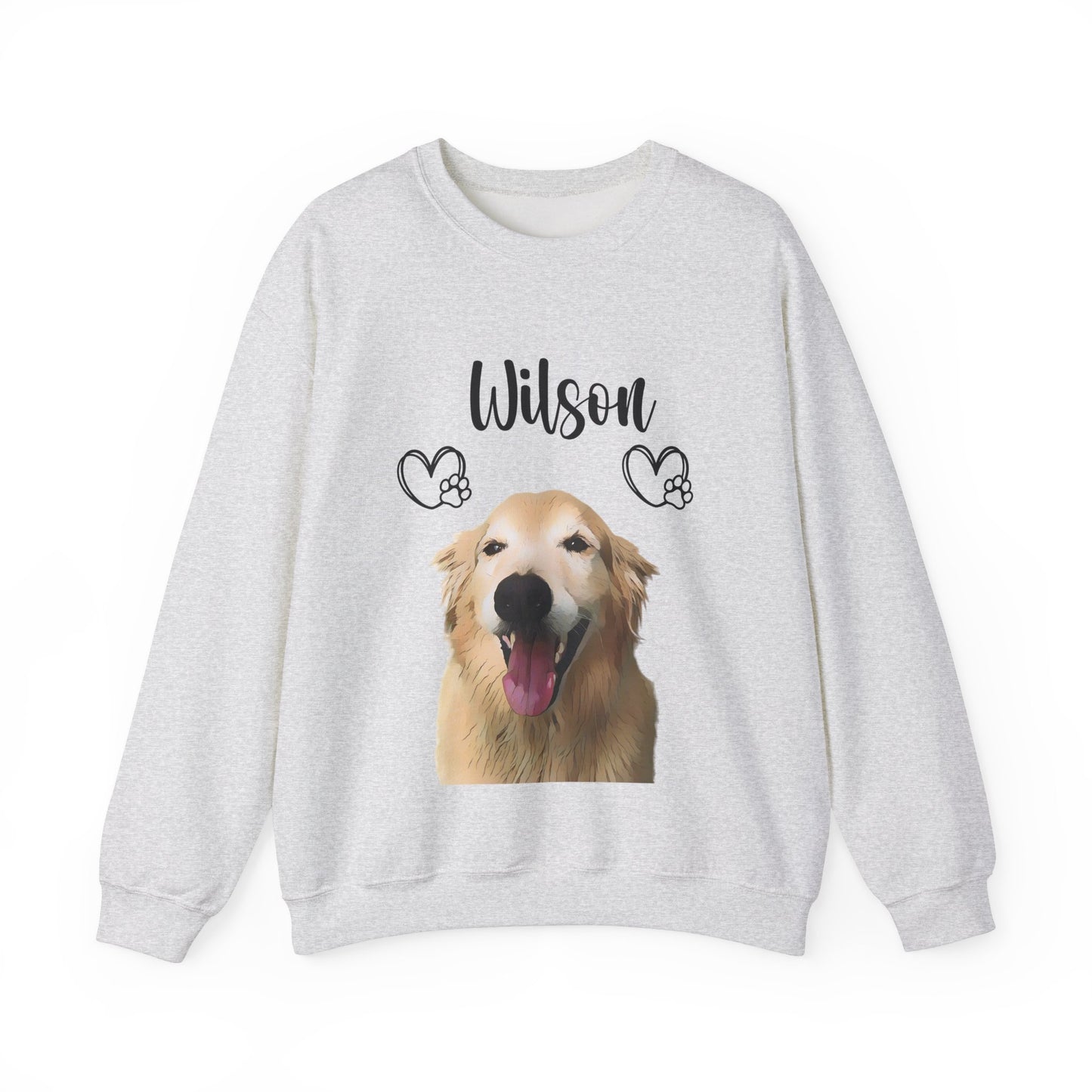 Custom Dog Face Sweatshirt Sand