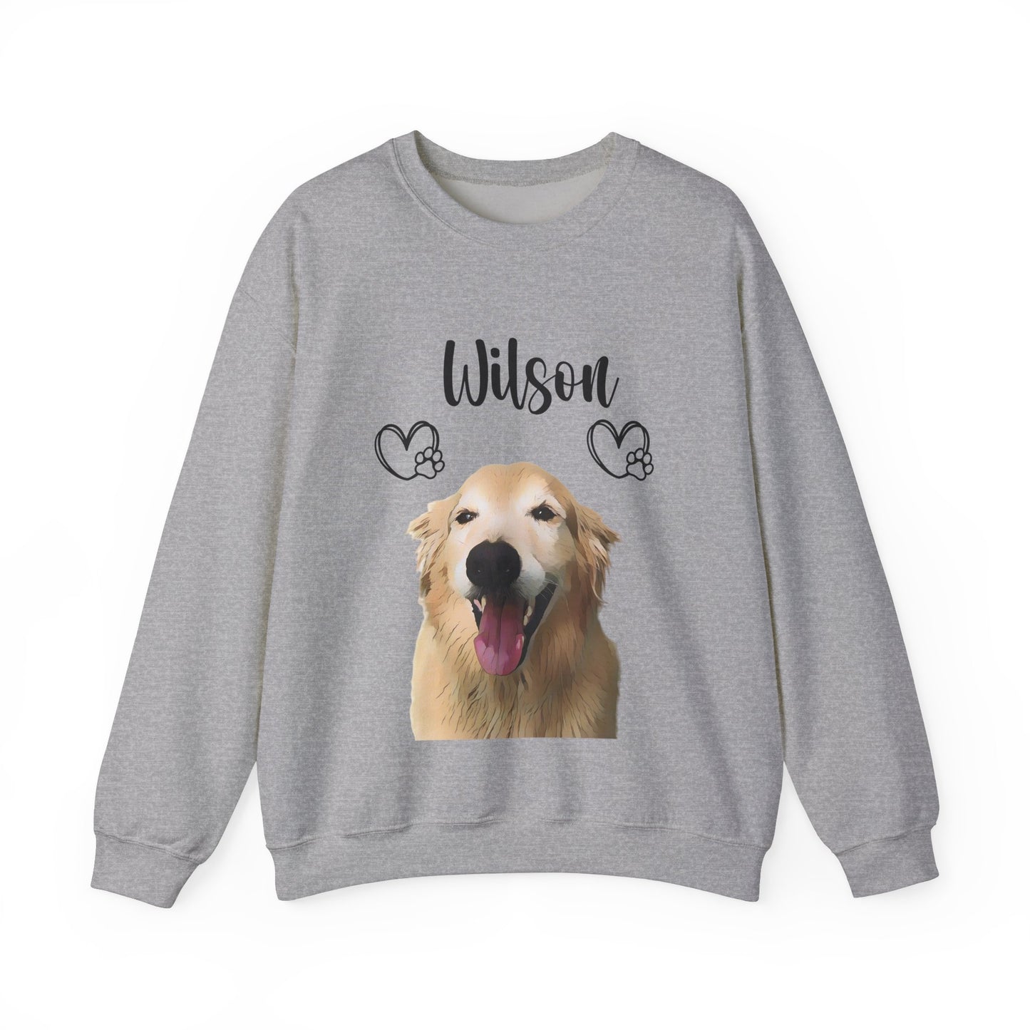 Custom Dog Face Sweatshirt Sand