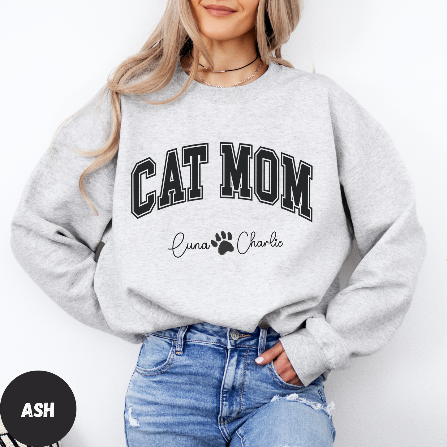 Custom Cat Mom Sweatshirt