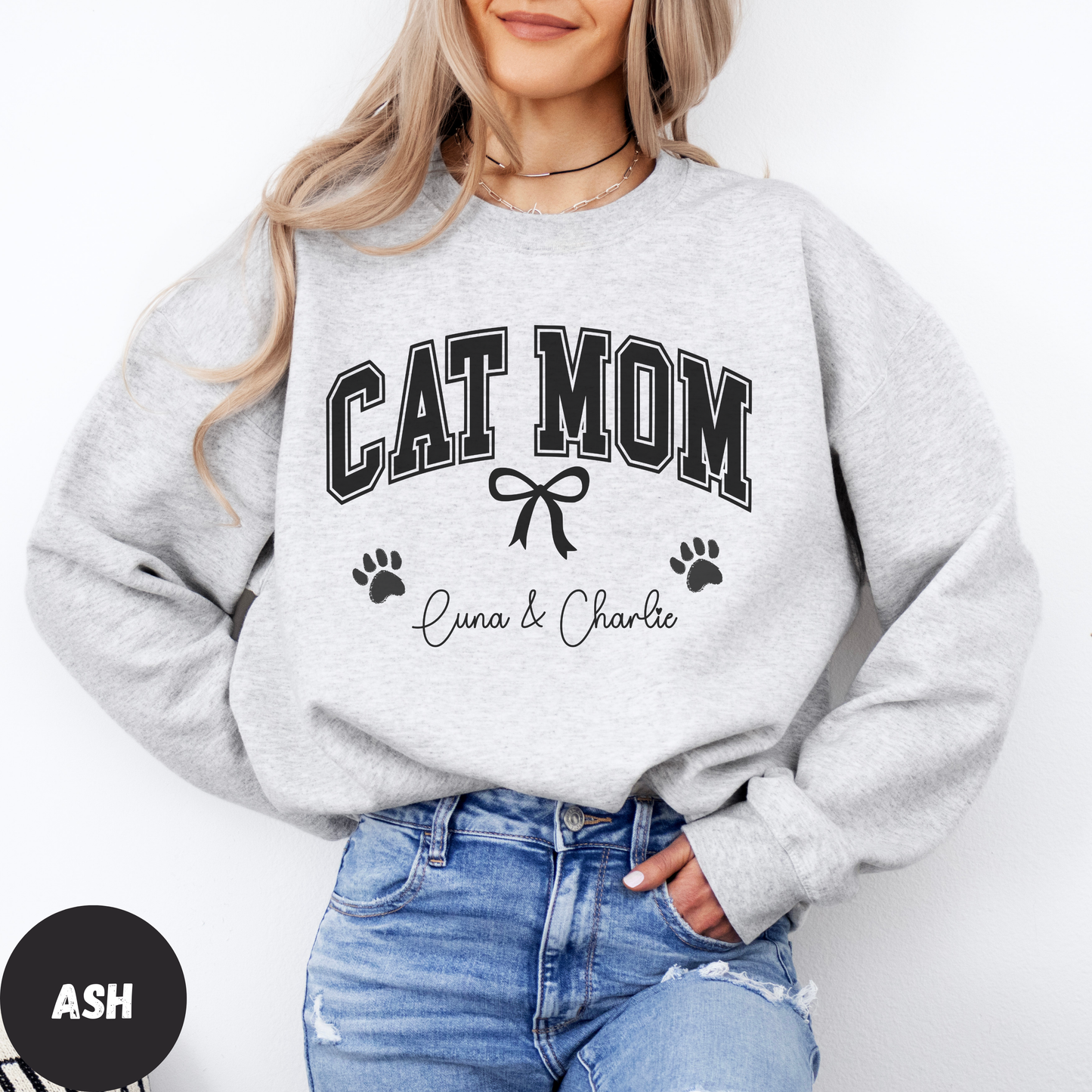 Custom Cat Mom Sweatshirt