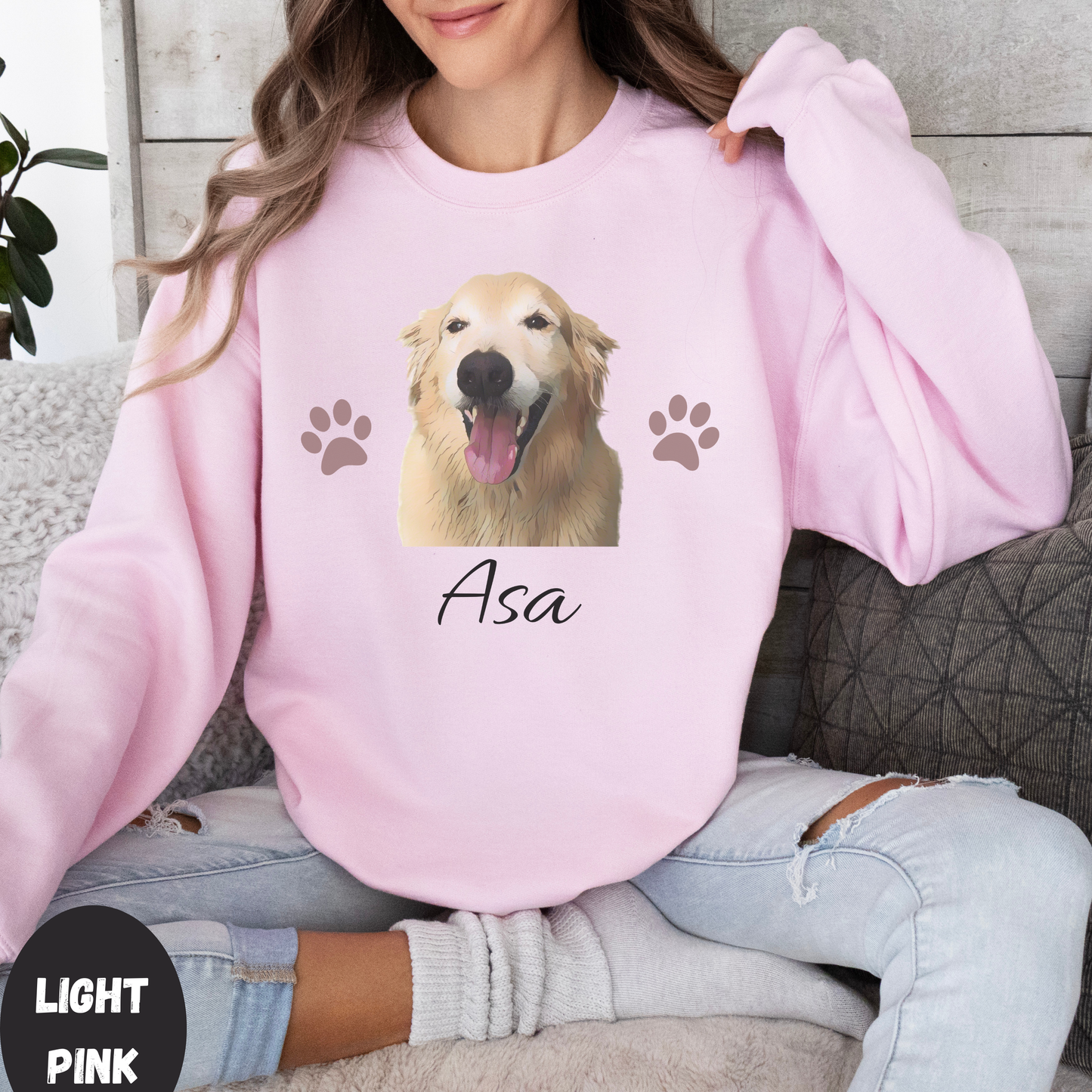 Custom Dog Face Sweatshirt