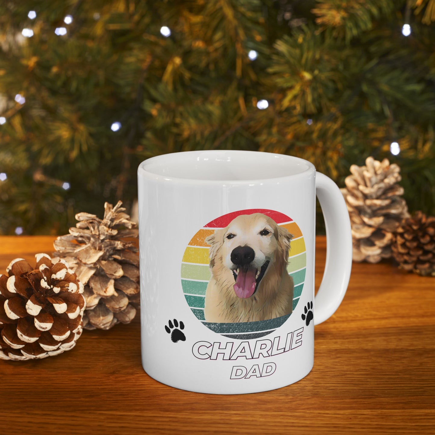 Custom Vintage Pet Portrait Mug