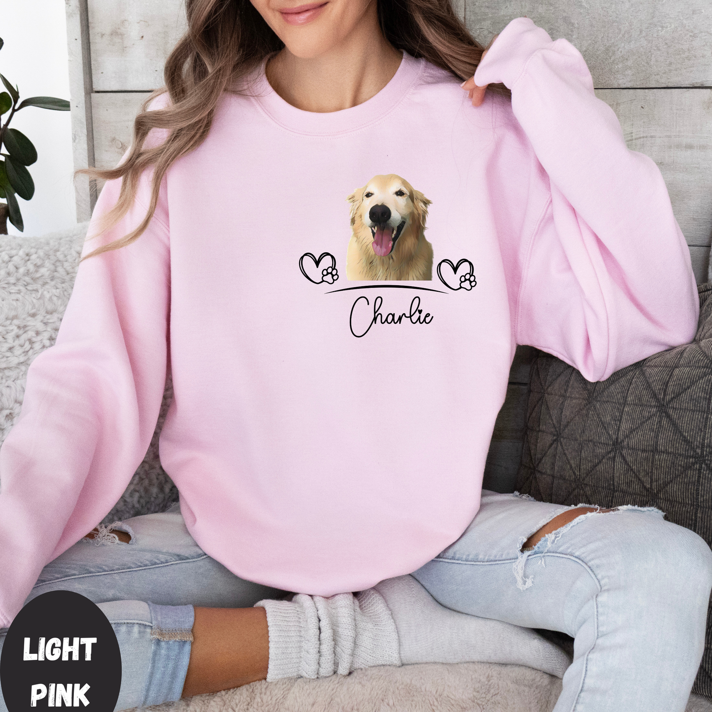 Custom Dog Face Sweatshirt