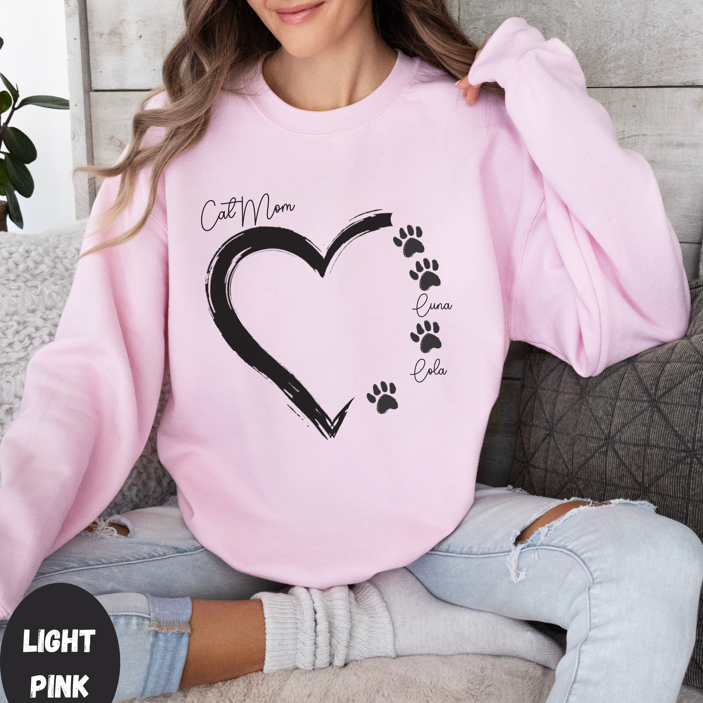 Custom Cat Mom Sweatshirt