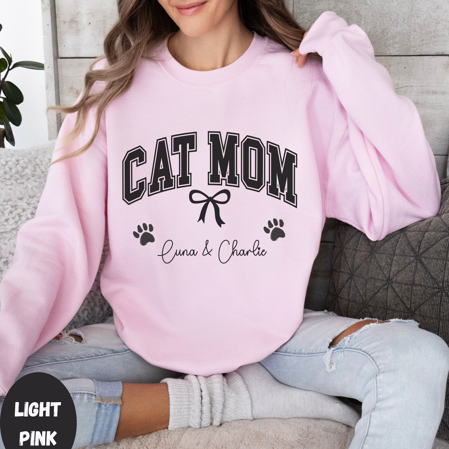 Custom Cat Mom Sweatshirt