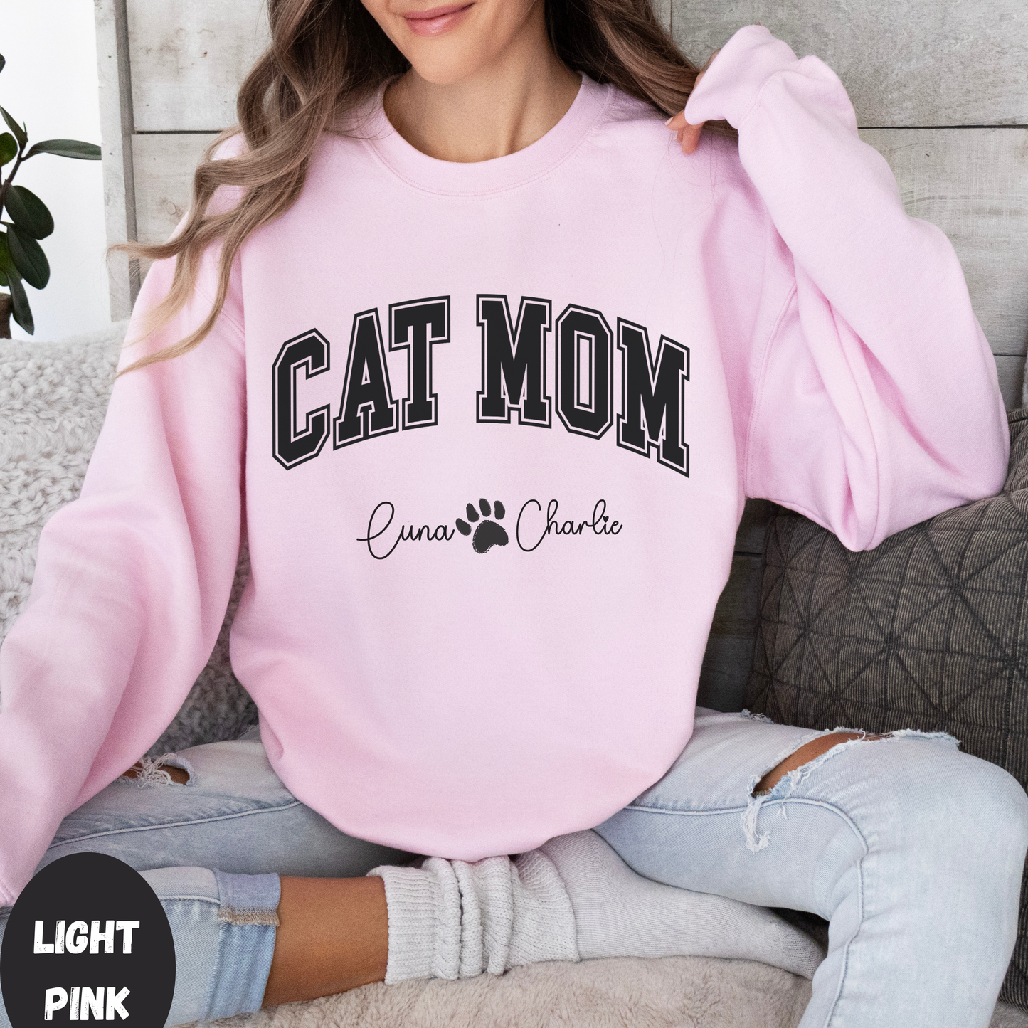 Custom Cat Mom Sweatshirt