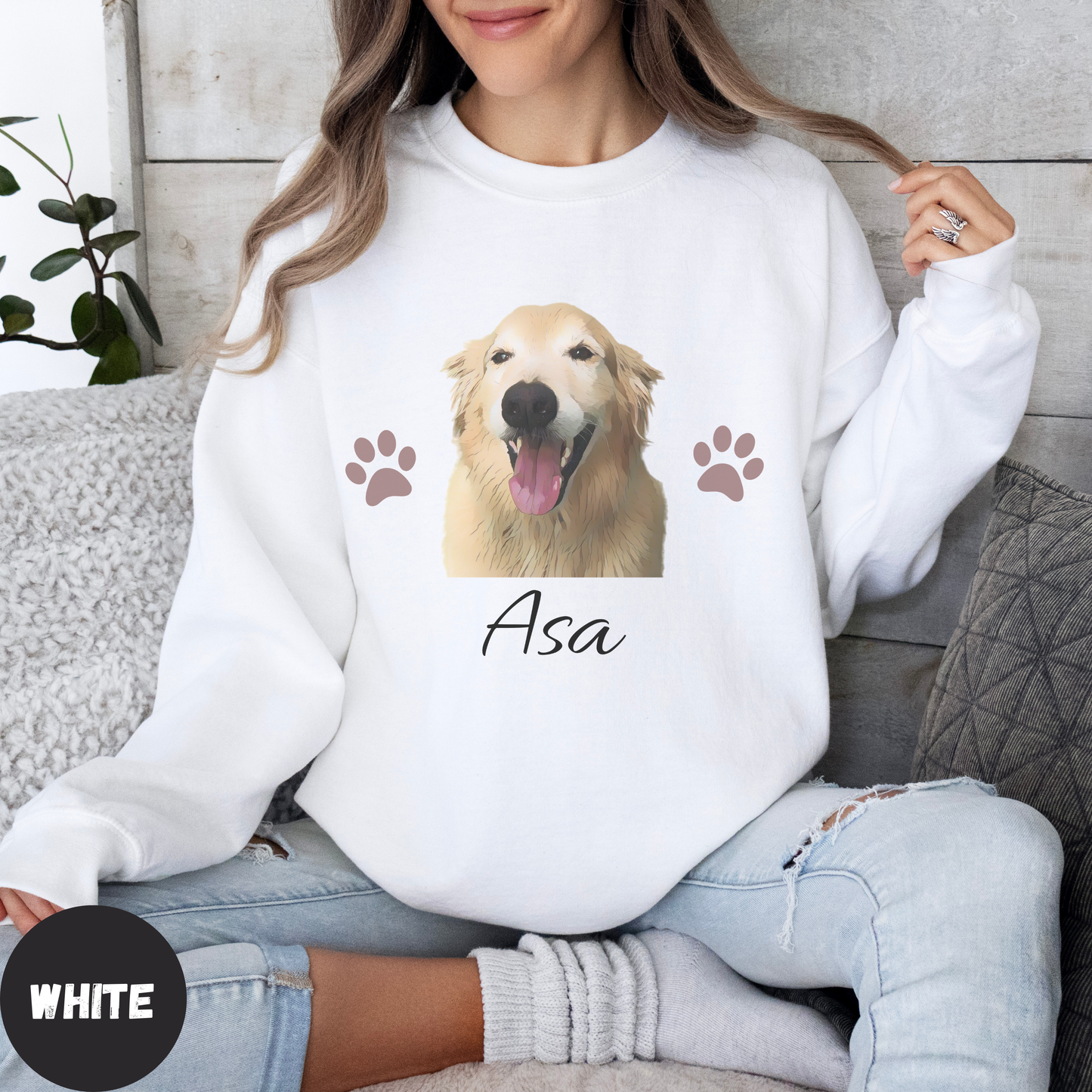 Custom Dog Face Sweatshirt