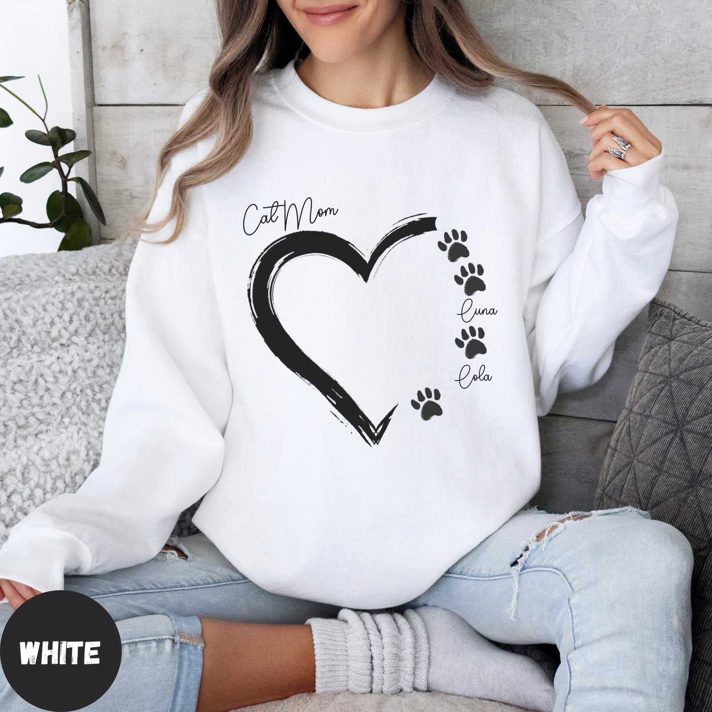 Custom Cat Mom Sweatshirt