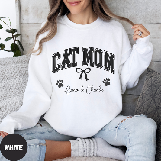 Custom Cat Mom Sweatshirt