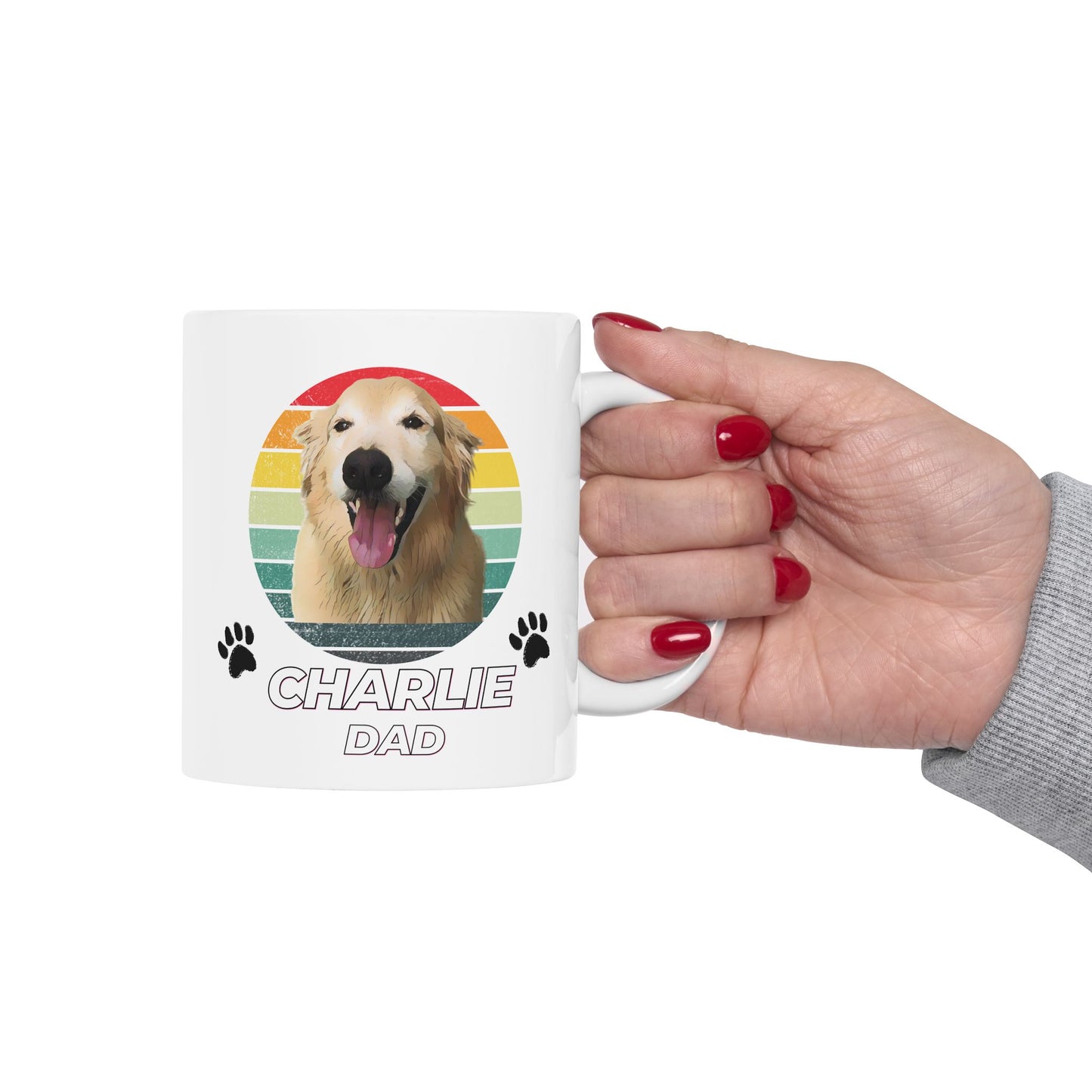 Custom Vintage Pet Portrait Mug