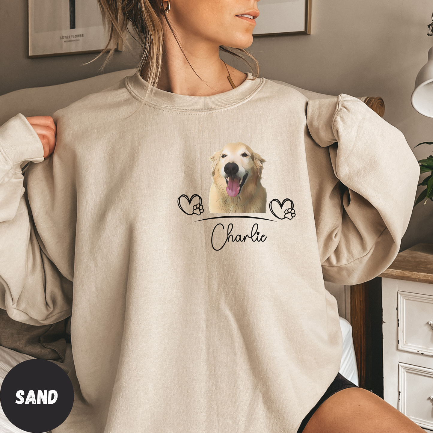 Custom Dog Face Sweatshirt