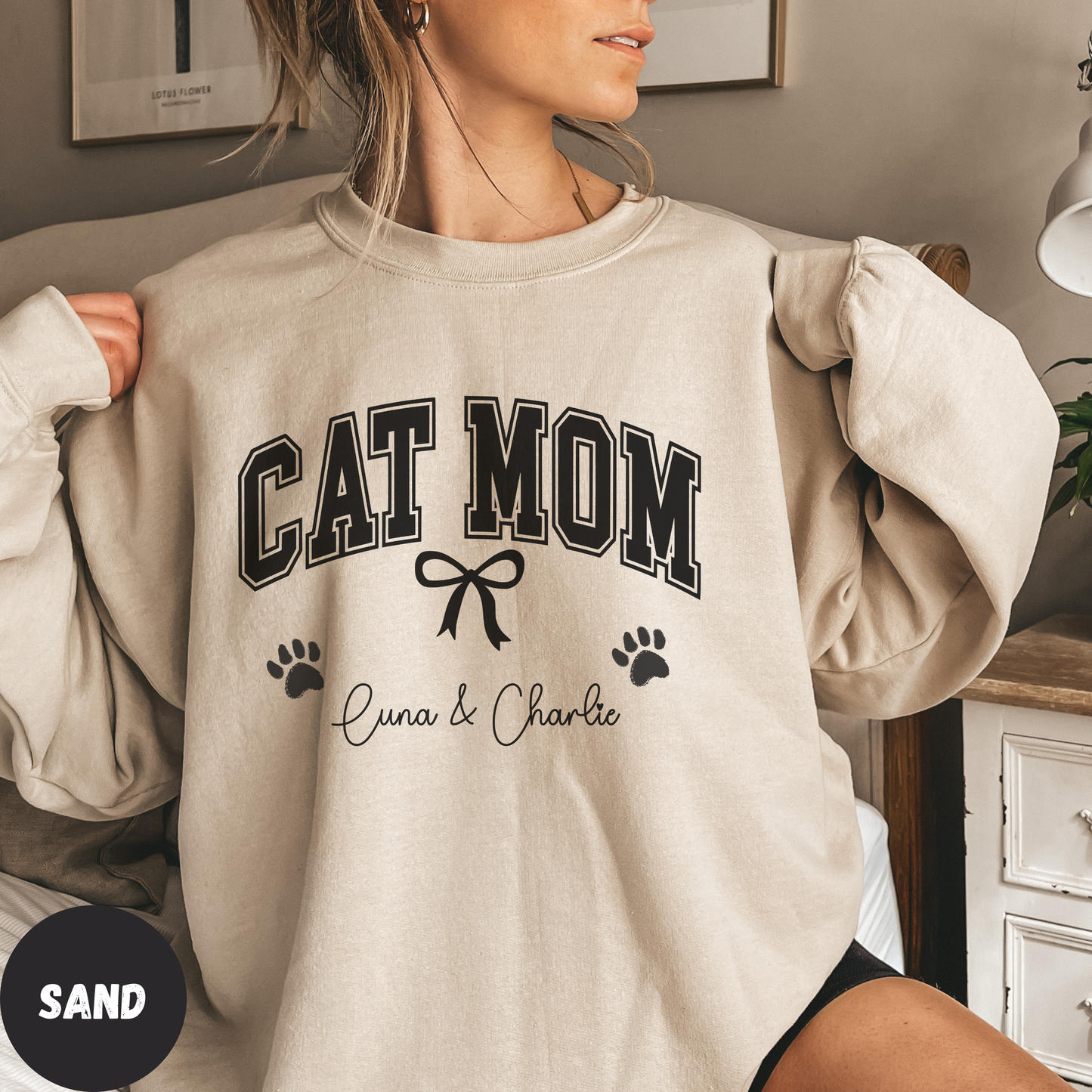 Custom Cat Mom Sweatshirt