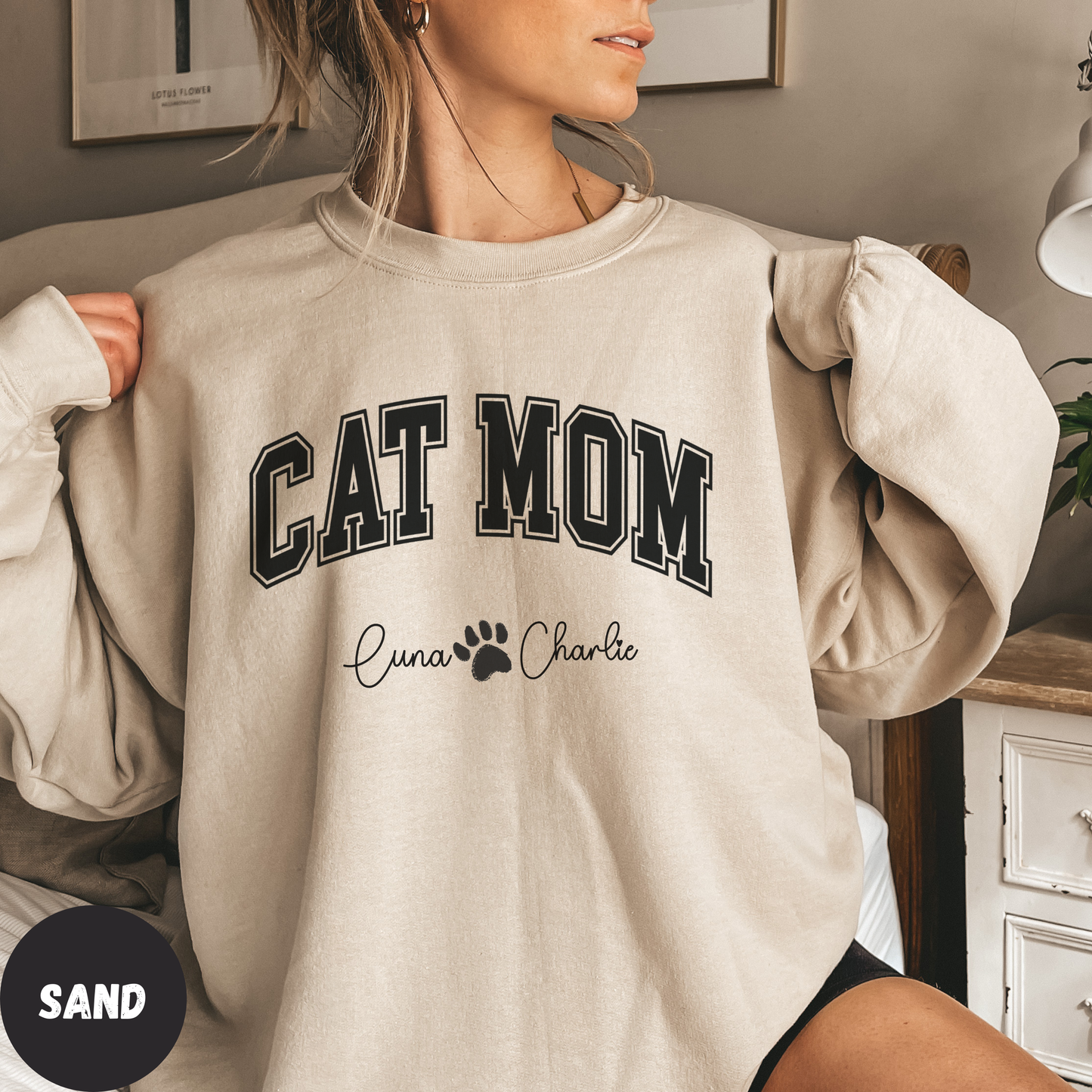 Custom Cat Mom Sweatshirt