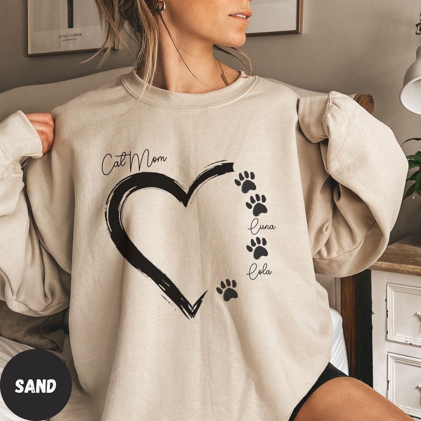 Custom Cat Mom Sweatshirt