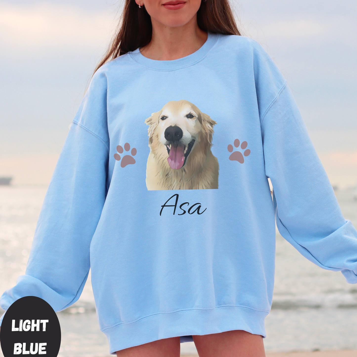 Custom Dog Face Sweatshirt