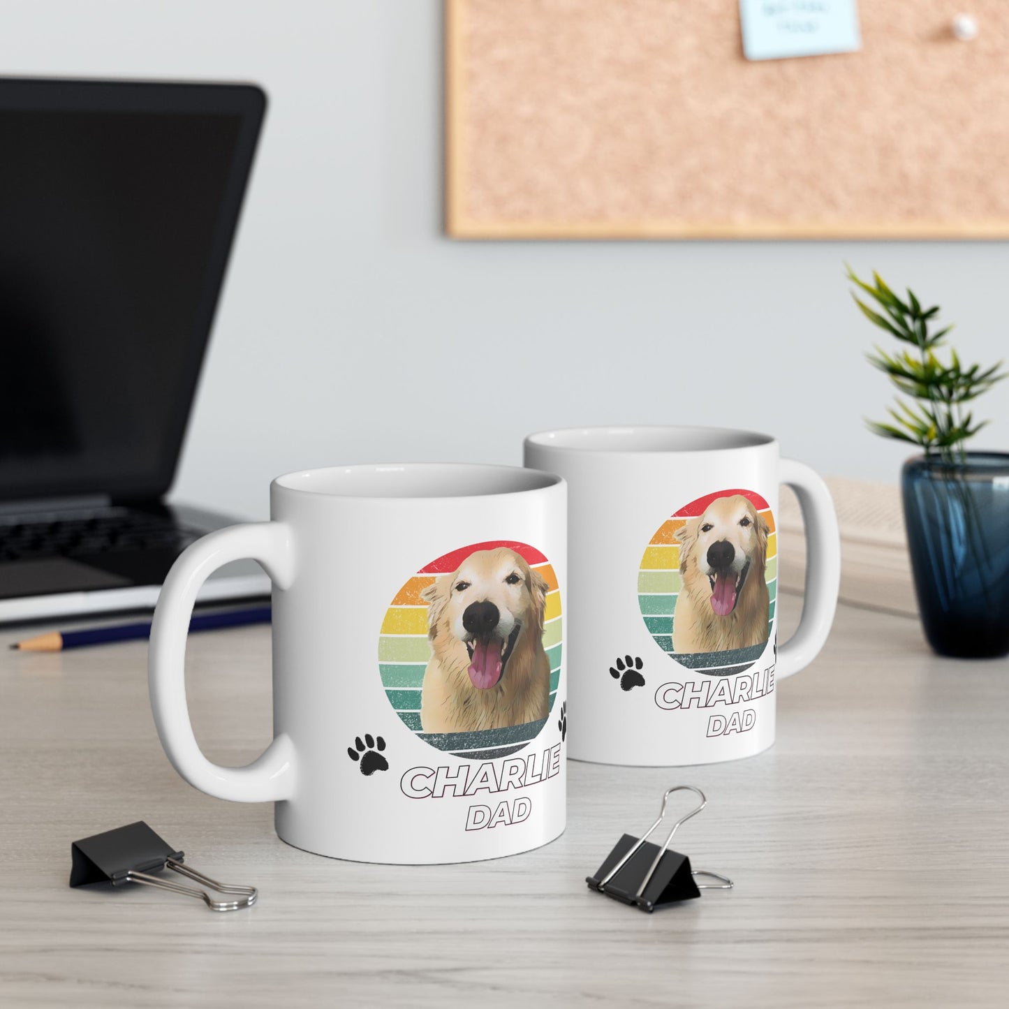 Custom Vintage Pet Portrait Mug