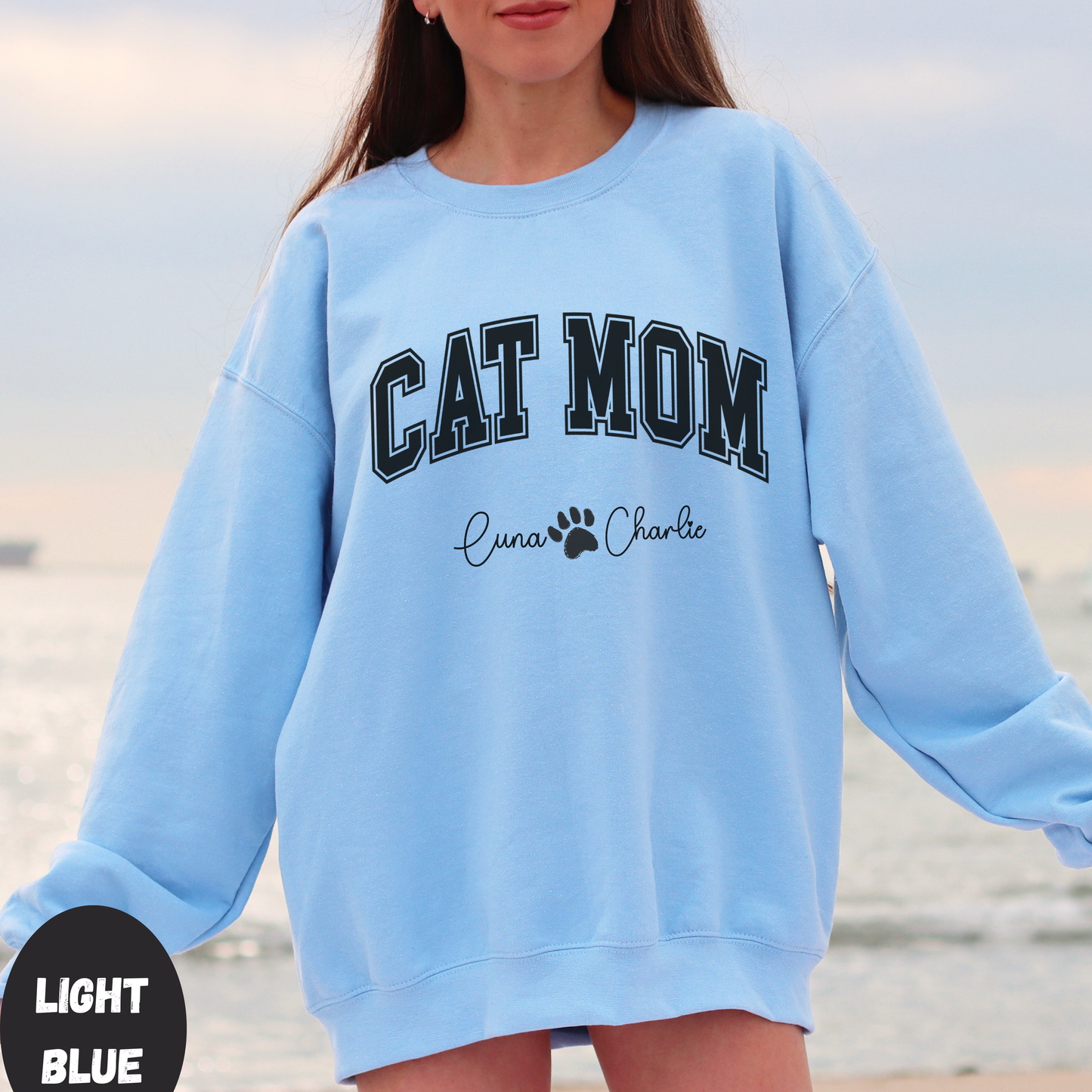 Custom Cat Mom Sweatshirt