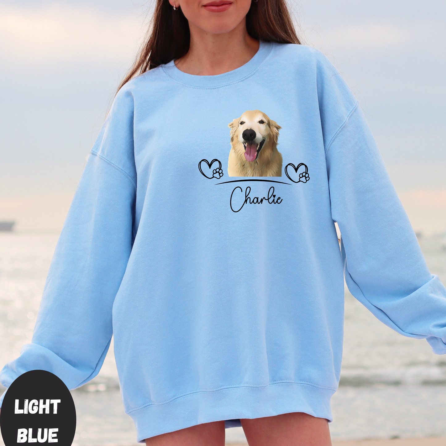 Custom Dog Face Sweatshirt