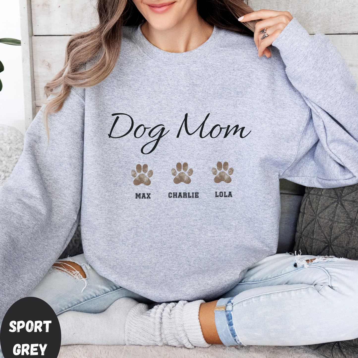 Custom Dog Mom Sweatshirt