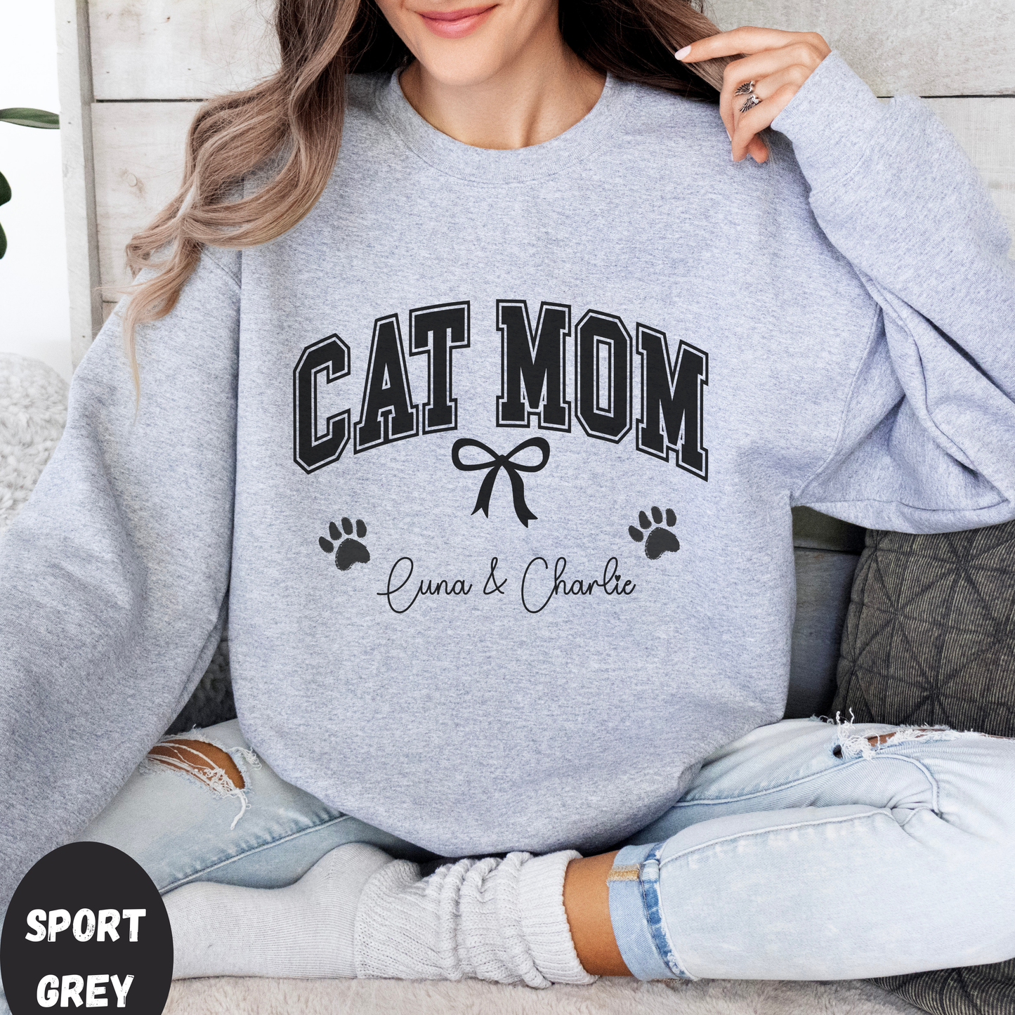 Custom Cat Mom Sweatshirt