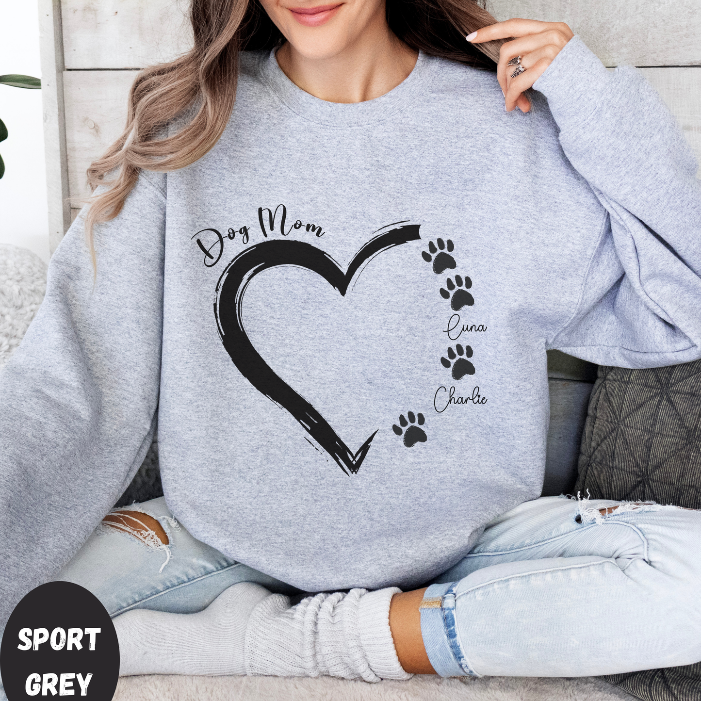 Custom Dog Mom Sweatshirt