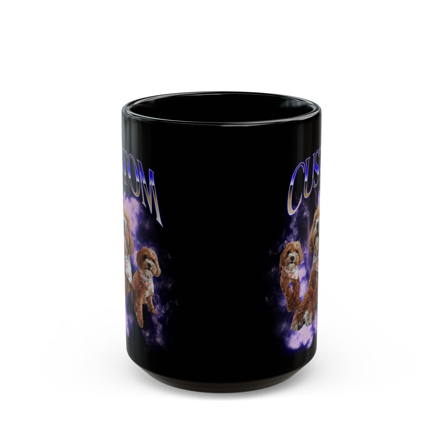 Custom Pet Mug Using Pet Photo + Name - Blue And All