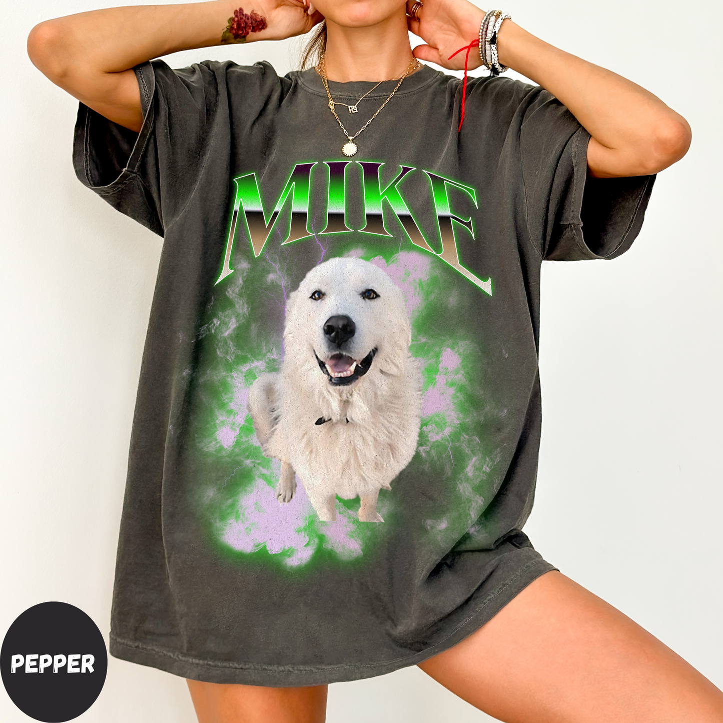 Comfort Colors Custom Dog Bootleg - Green Design