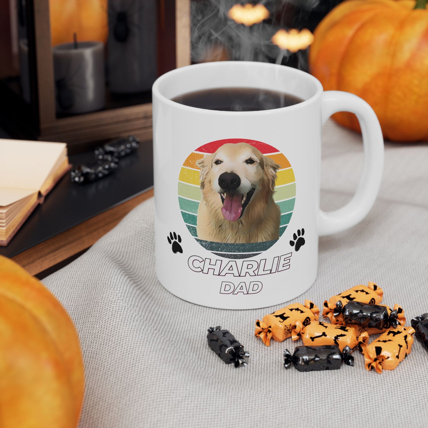 Custom Vintage Pet Portrait Mug