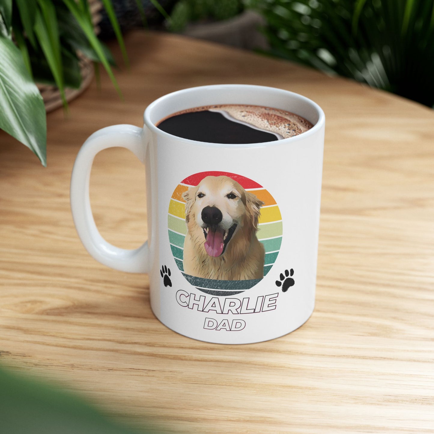 Custom Vintage Pet Portrait Mug