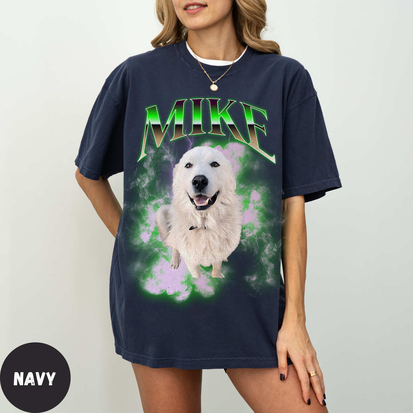 Comfort Colors Custom Dog Bootleg - Green Design