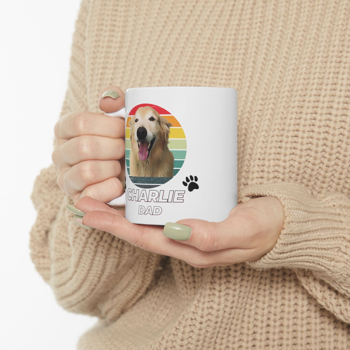 Custom Vintage Pet Portrait Mug