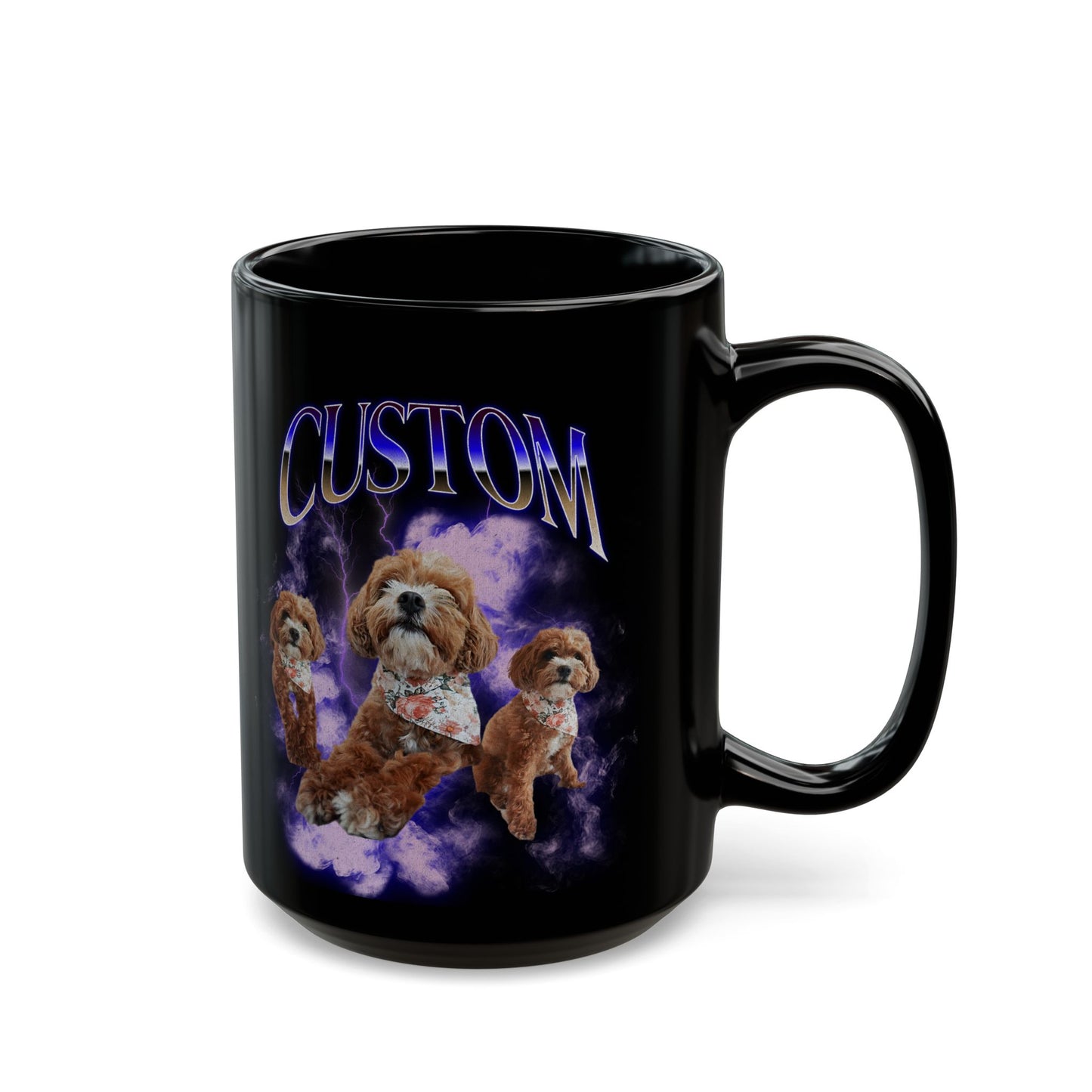 Custom Pet Mug Using Pet Photo + Name - Blue And All