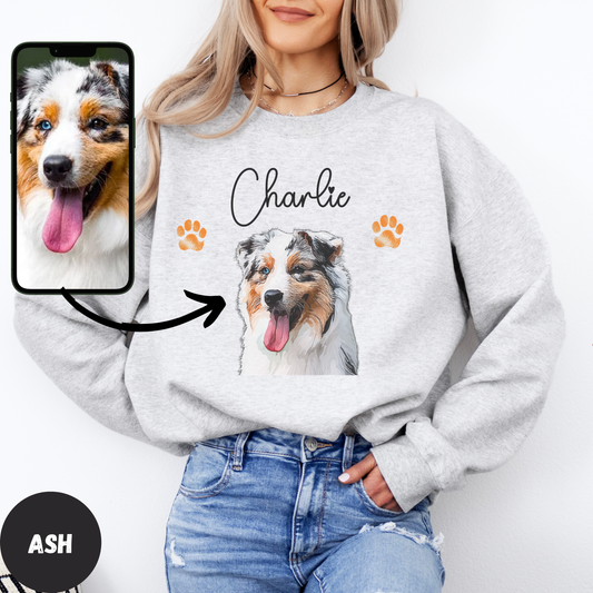 Custom Dog Face Sweatshirt